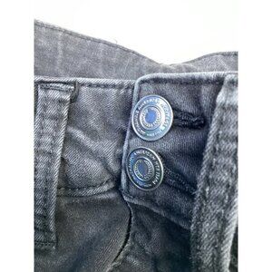 Mossimo Women's Black Mid-Rise Midi Jean Denim Cuffed Hem Outdoor Shorts Medium